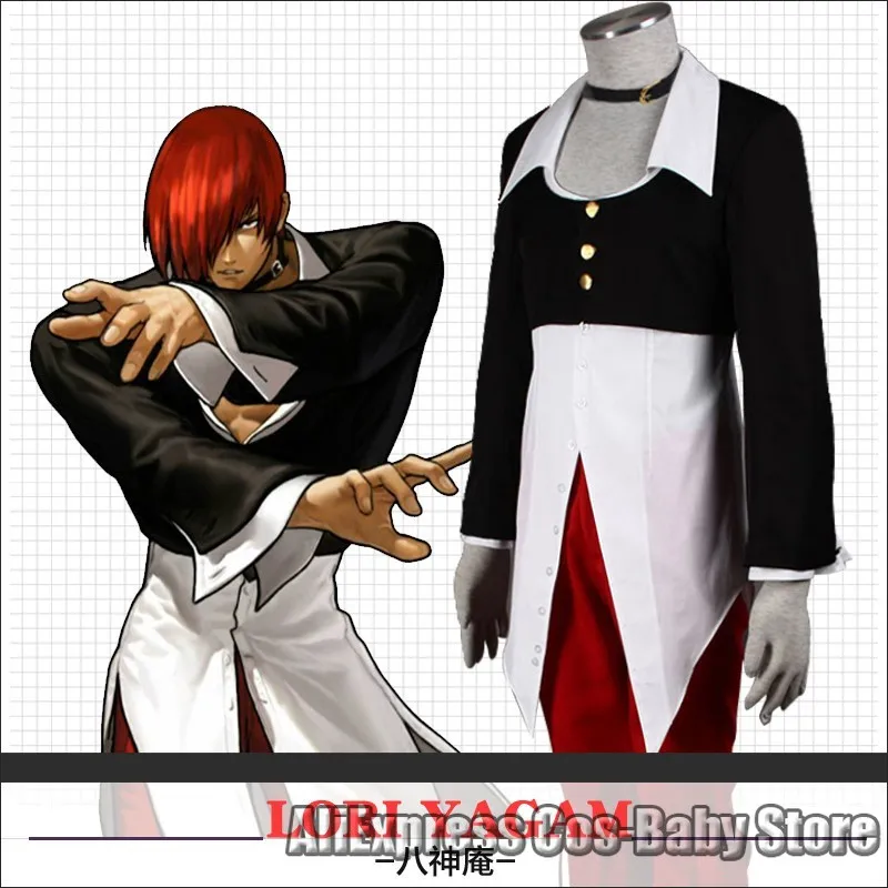 

Anime The King of Fighters Cosplay Costumes Iori Yagami KOF Men's Suit Halloween Costume Wigs Hairs Accessories