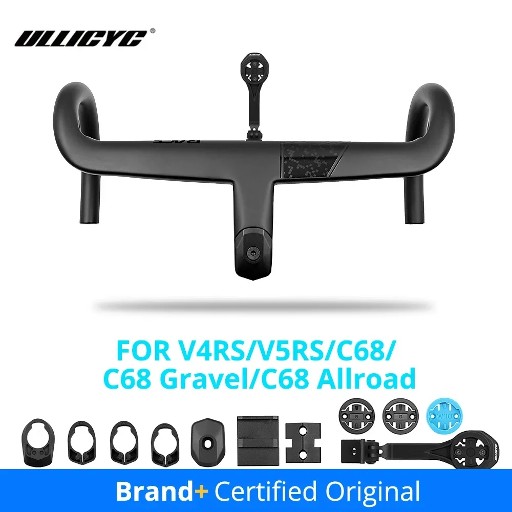 manillar de carbono integrado ullicyc cc01 con cableado interno completo para bicicleta de carretera 370mm-430mm compatible con v4rs v5rs c68