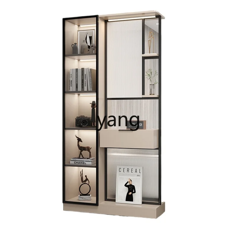 

LMM living room partition screen rack modern simple glass partition cabinet
