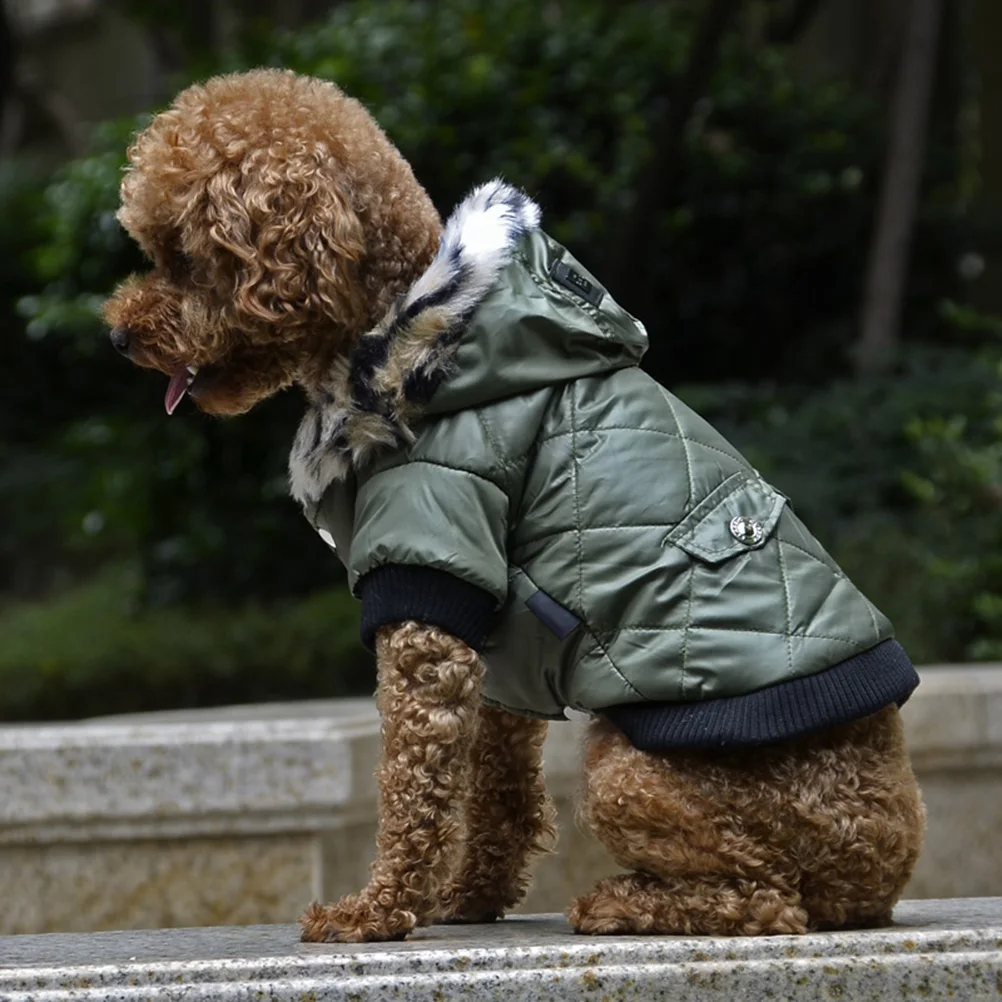 

Pet Coat Small Dog Winter Clothing Puppy Leopard Print Clothes Jackets for Coats