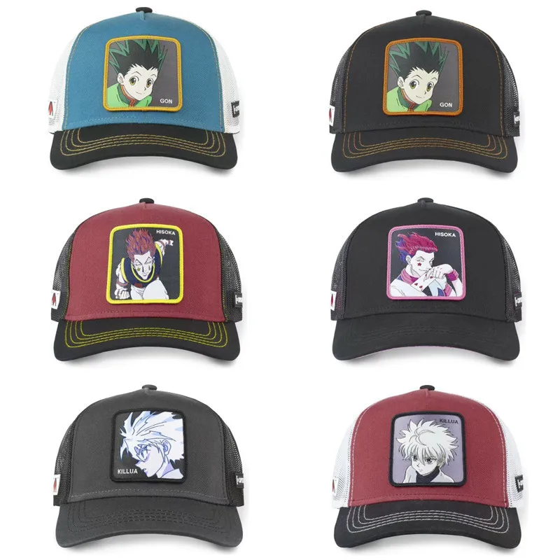 High Quality Brand Anime Cartoon Snapback Cotton Baseball Cap Men Women Hip Hop Dad Mesh Hat Trucker Hat Dropshipping