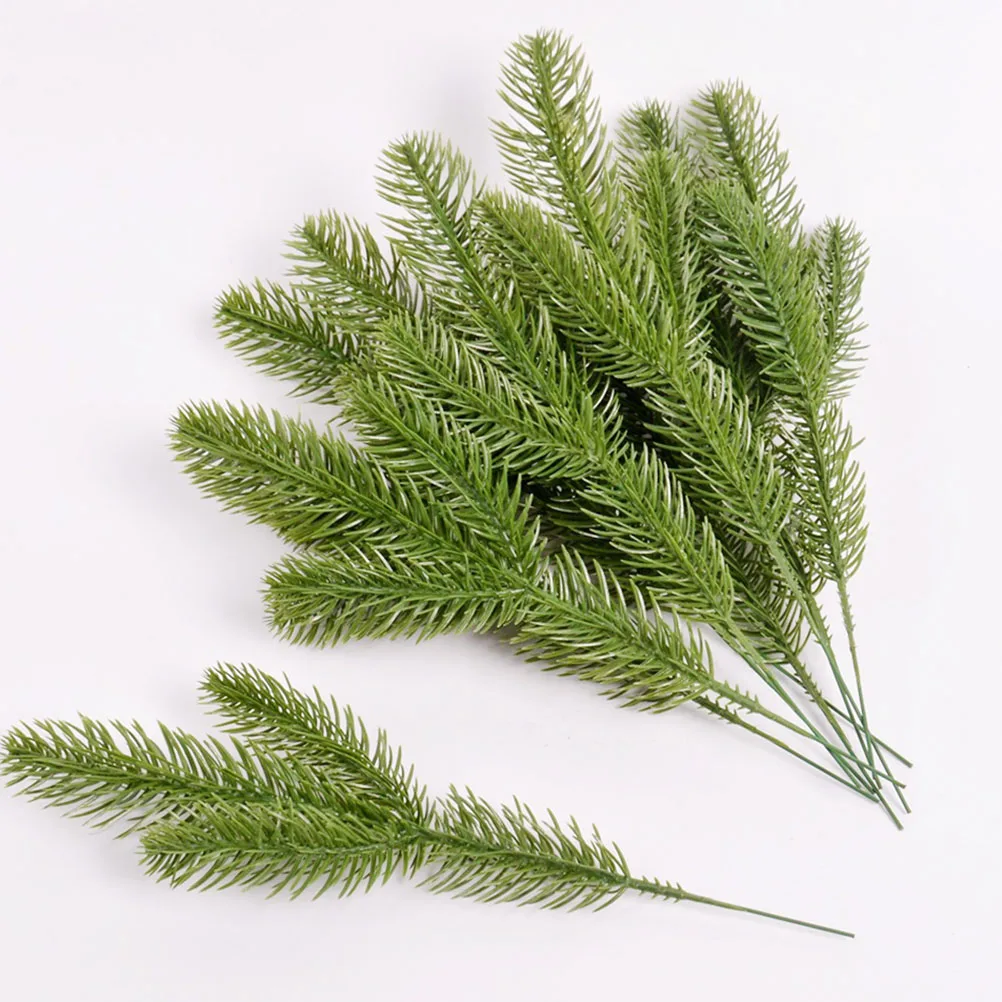 

20pcs Artificial Pine Needles Faux Plants Christmas Decorations Party SuppliesPlant Picks Material For Tree