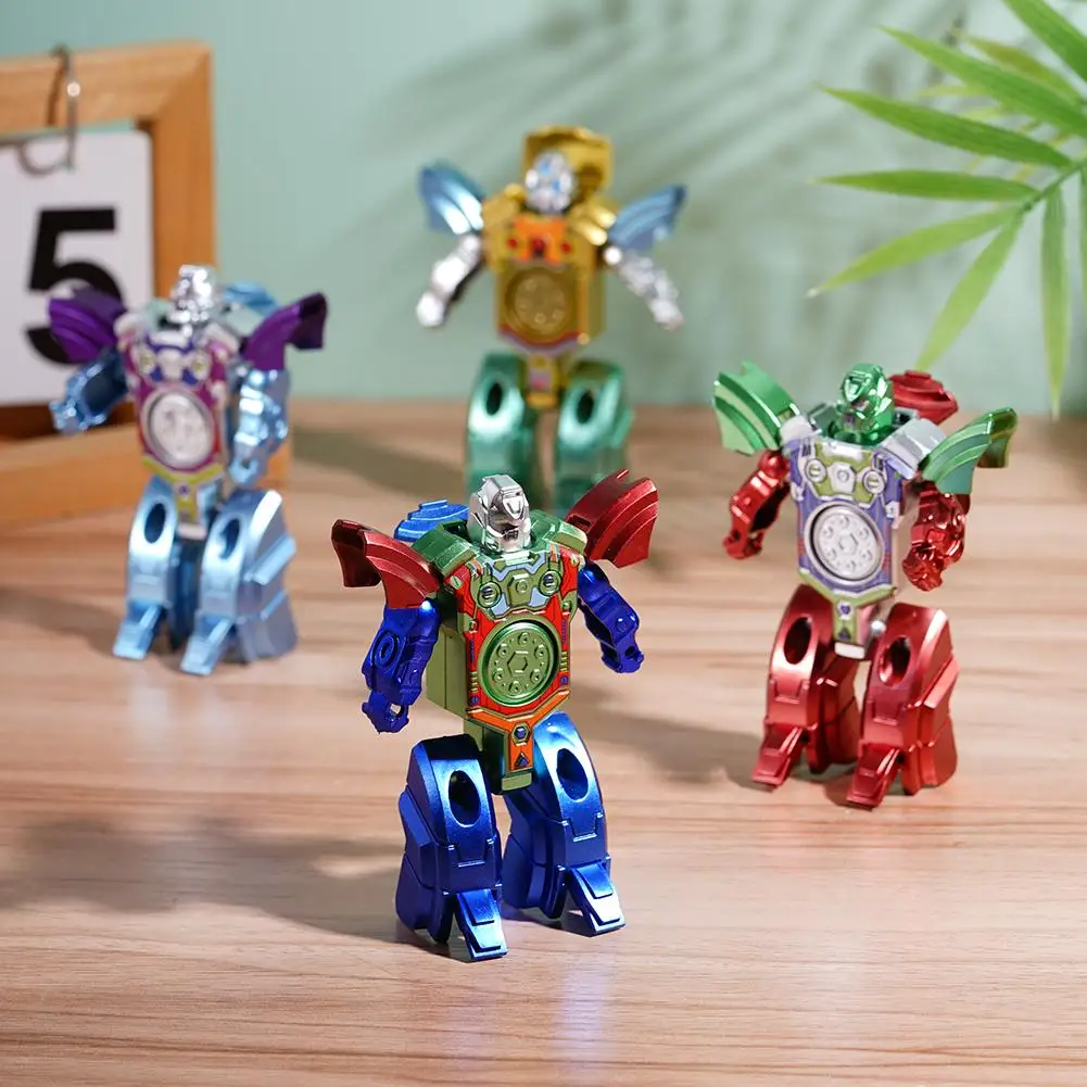 1/4 Stück Kreative Mini-Handspinner-Spielzeuge Anti-Stress Stressabbau Transformierbarer Roboter Fidget Spinner für Erwachsene und Kinder Sensorisches Spielzeug Geschenk