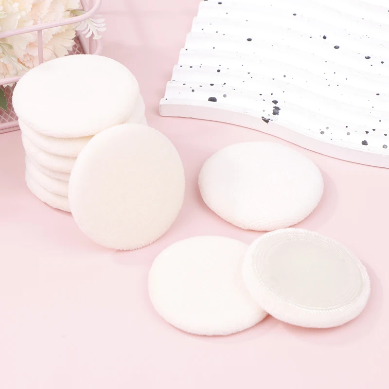 10 Pcs Round Shape Facial Powder Foundation Puff Professional Portable Soft Cosmetic Puff Makeup Foundation Sponge Beauty Tool