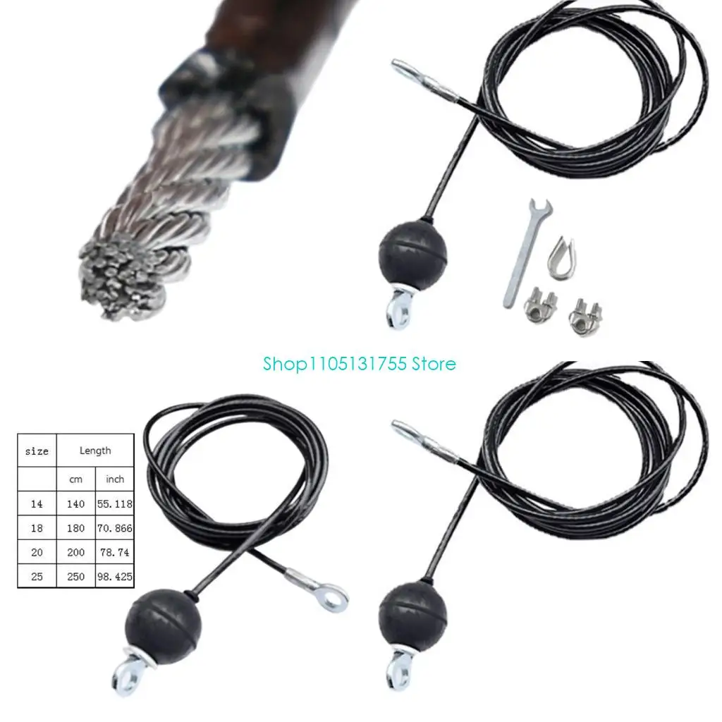 

K0EF Pulley Cable Steel Wire Rope Cord Fitness Pulley System Replacement Gym Cable