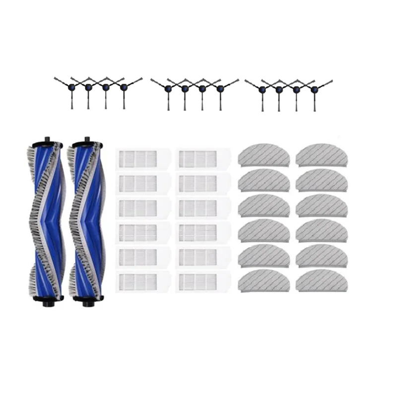 

GTBL 38 Pcs For Ecovacs Debot N20 / N20 Plus / N20 Pro Plus Sweeping Robot Accessories Main Side Brush Mop Filter Set