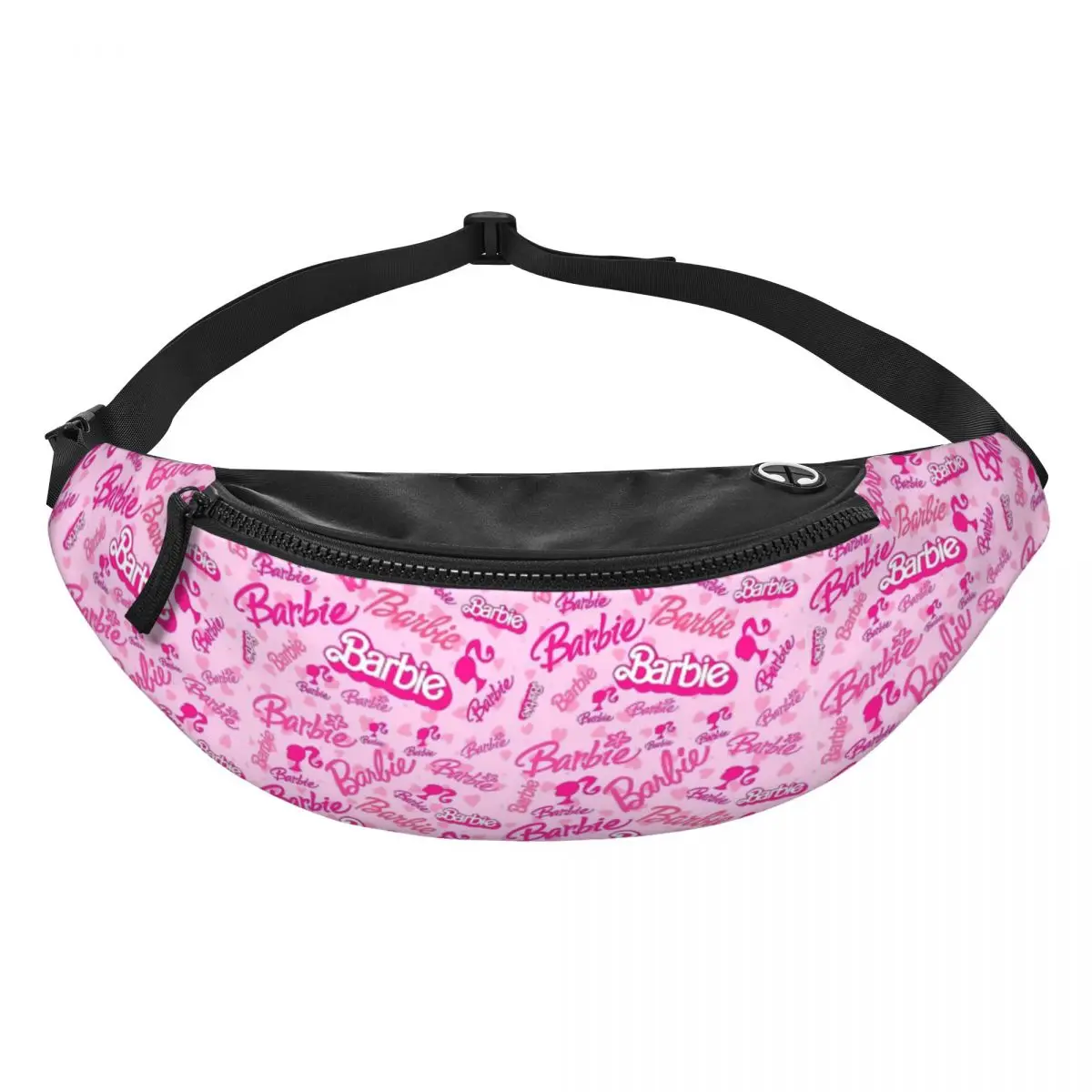 Custom Cute Barbie Fanny Pack Women Men Crossbody Waist Bag for Hiking Phone Money Pouch