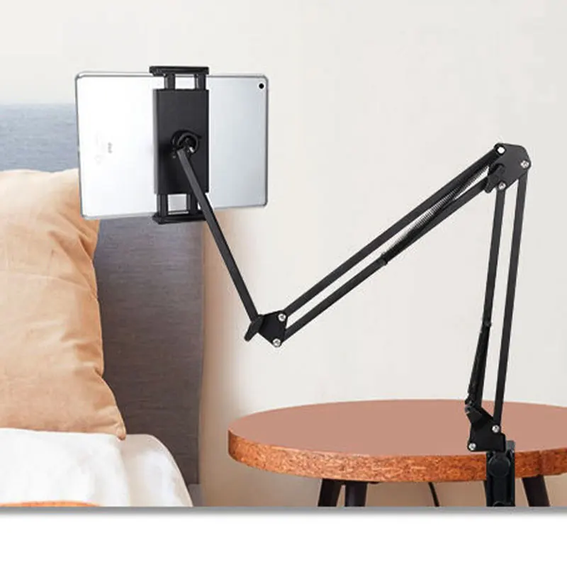 Desktop Metal Tablet Stand Arm Adjustable Stand Bed Desktop Lazy Bracket for iPad Tablet Smartphone Holder Mount