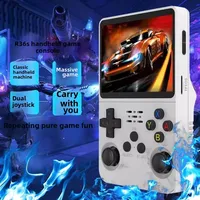 R36S color screen mini classic simulation game, high-definition screen portable retro game console, 64G/128G memory