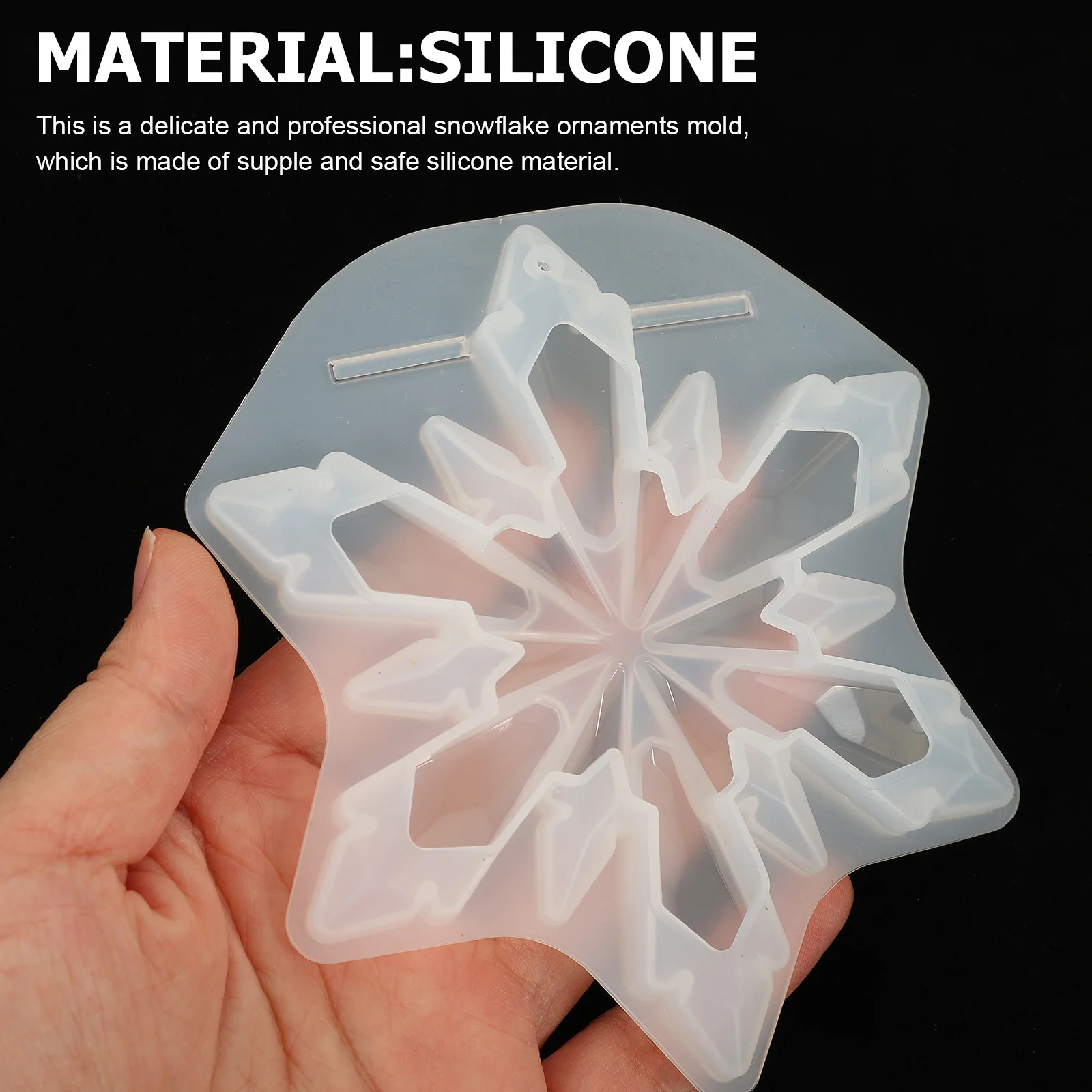 2Pcs Silicone Mold for Snowflake Crafts Durable and Wear Resistant Perfect for Family and Friends DIY Craft Mold