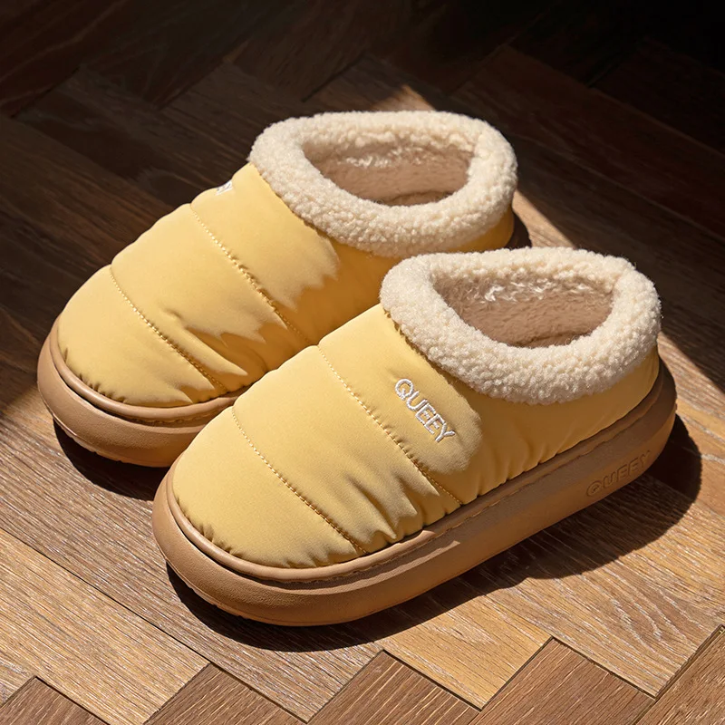 

Women's Cotton Slippers Winter Indoor Warm Non-slip House Fluffy Unisex Shoes Outdoor EVA Women's Cotton Shoes Zapatos De Mujer