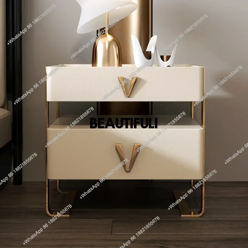 

Trendy Design Bedside Table Nordic Exquisite Elegant Storage Nightstands Simple Modern Mesitas De Noche Bedroom Furniture