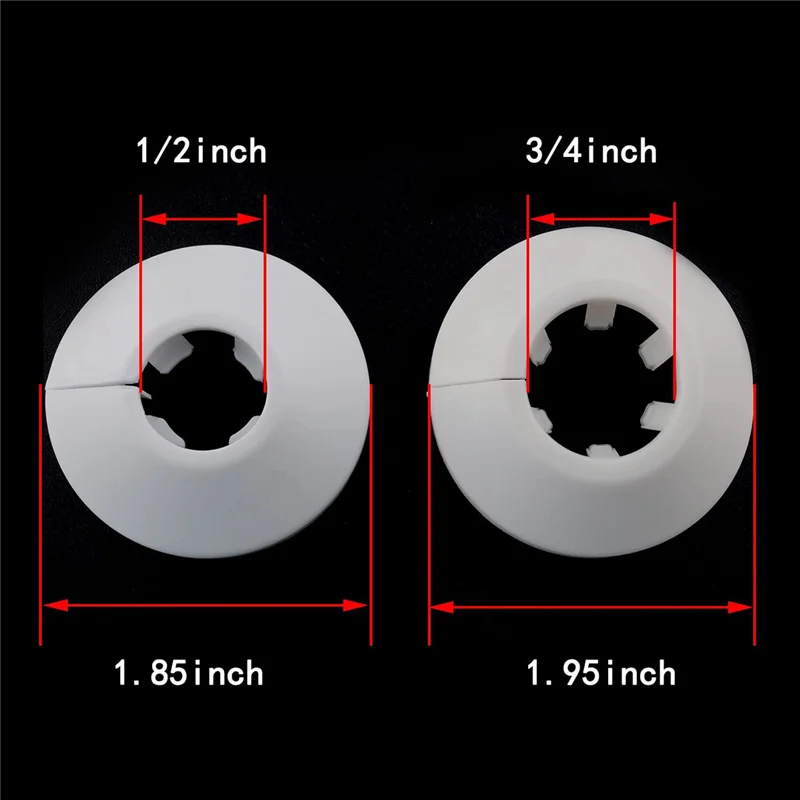 ALIM-20 piezas 1/2 pulgadas 16Mm cubierta de tubo blanco decoración de tubo de pared radiador embellecedor de tubo de drenaje