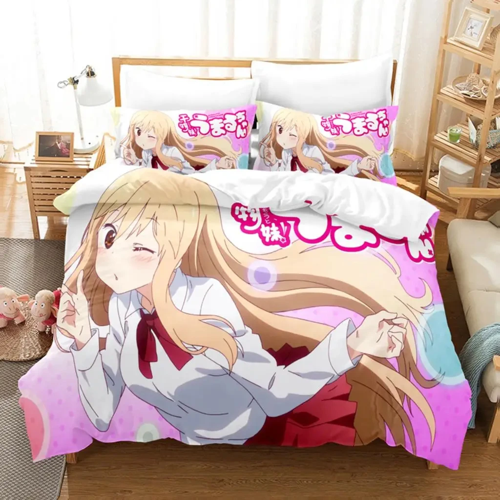 

3D Print Anime Himouto! Umaru-chan Bedding Set Double Twin King Duvet Cover Comforter Pillowcase Boys Girls Adults Bedroom