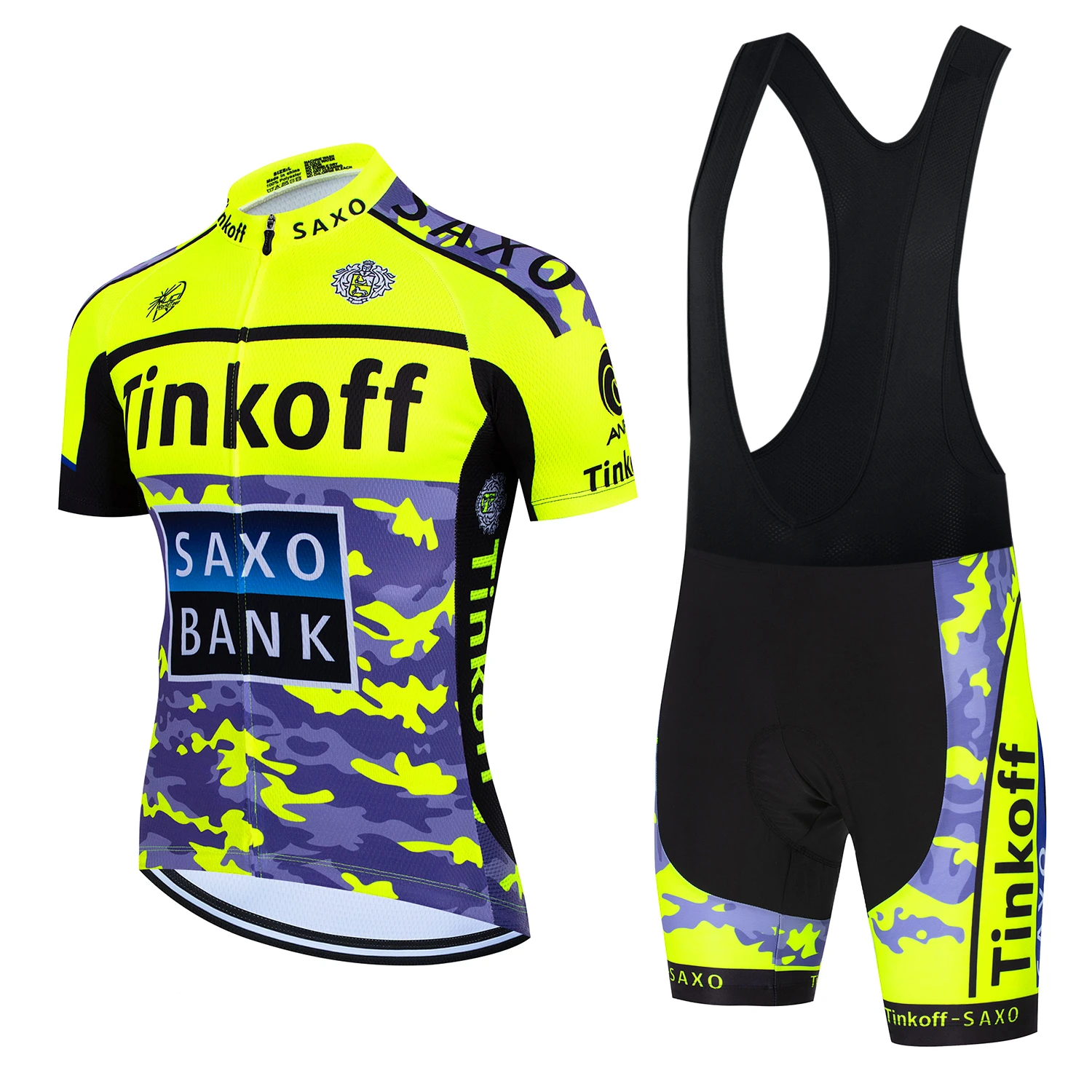 2024Tinkoff saxo bank Cycling Jersey Set Breathable Cycling Shirt Summer Cycling Clothing Mountain Bike Riding Clothes Triathlon