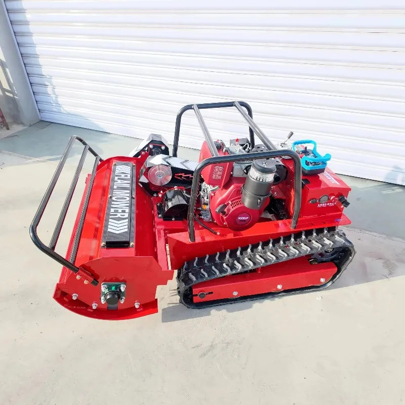Ferngesteuerter Raupenmulcher Multifunktional 800mm 1000mm Kabelloser Elektrischer Rasenmäher Schlegelmäher mit Akku