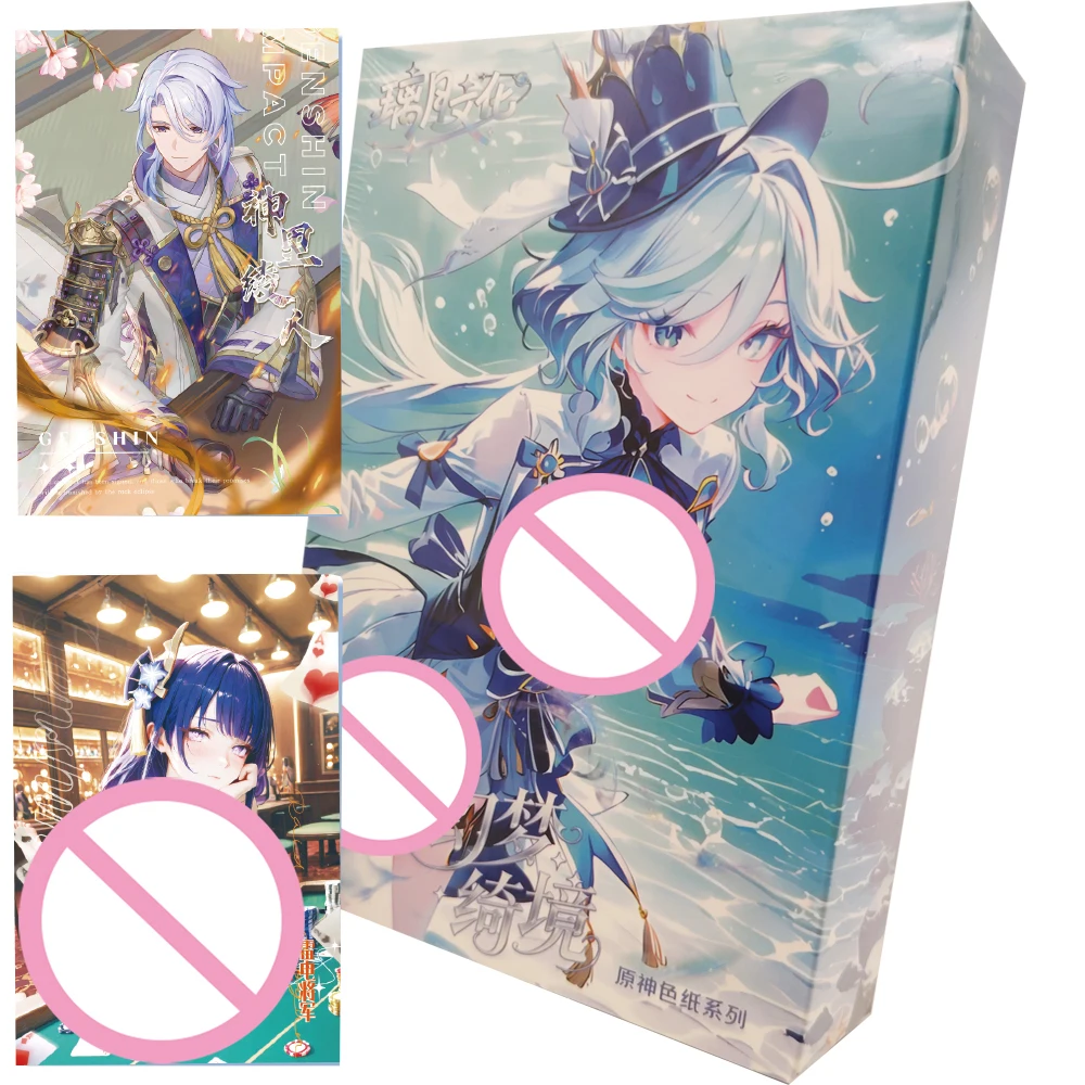 Genshin Impact Game Collection Color Paper Cards Beautiful and Charming Anime Characters Q-version Cute Surprise Card Fans Gifts