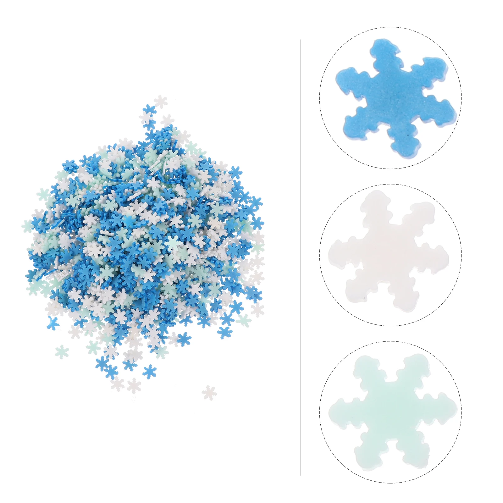 100G Polymer Clay Snowflake Nail Art Decorations Lightweight Manicure Pieces DIY Charms Storage Cell Phone Case Materials