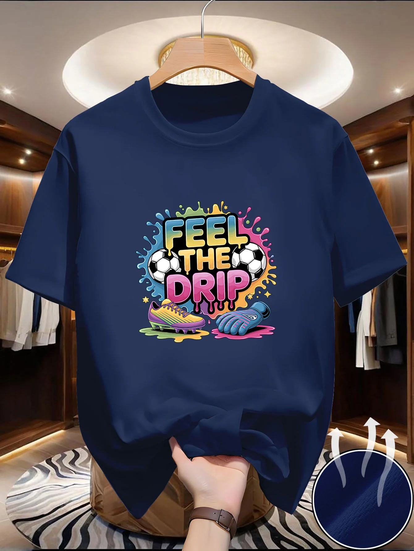 Single Men'S Top Crew Neck Short-Sleeved T-Shirt, Fashionable Item, for Sports Lovers, for The Whole Season, High Softness, Dive