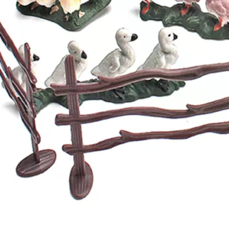 DIY Kids Toys Simulation Animals Farm Poultry Fence Models Pasture Zoo Figurines Captive Fence Wild Wolf Guardrail