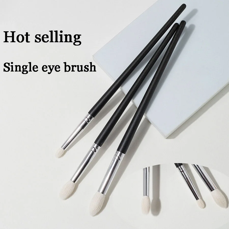 3 Pcs Goat Hair Tapered Crease Blending Brush Eyeshadow Make Up Cosmetic Kit Smudge Eye Makeup Brushes