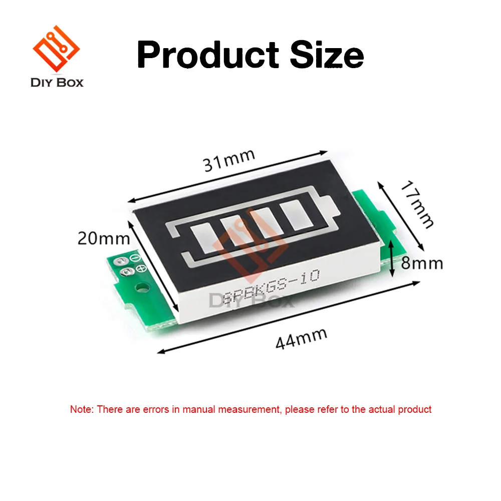 1S-8S Single Lithium Battery Capacity Indicator Module 3-34V Blue Display Electric Vehicle Battery Power Tester Li-ion