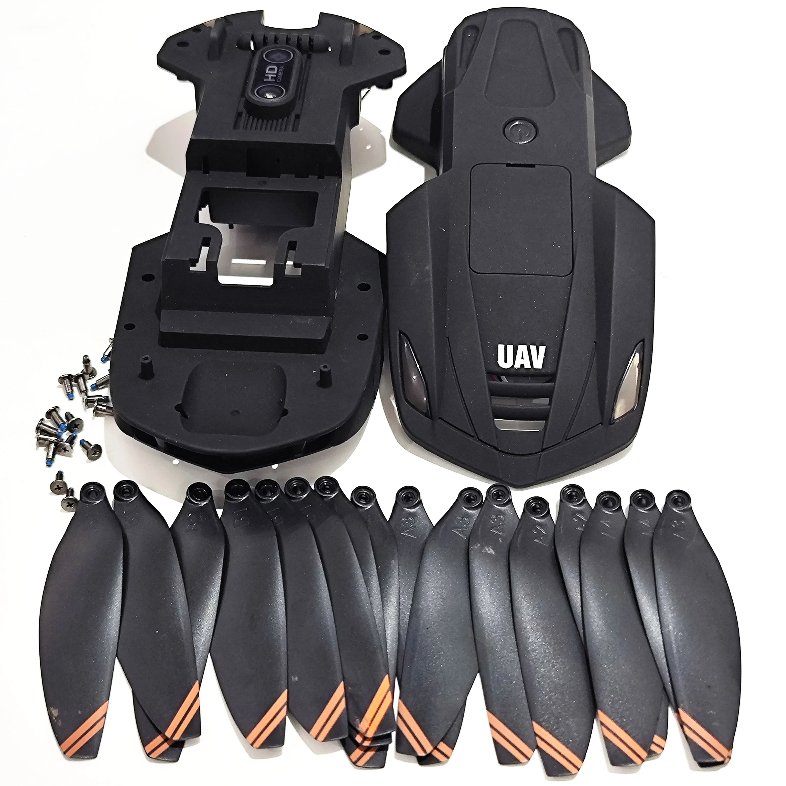 Original V168 Dron plegable V168PROMAX Motor sin escobillas recambios de cuadrirrotor RC carcasa del cuerpo cubierta superior e inferior hélices de hoja