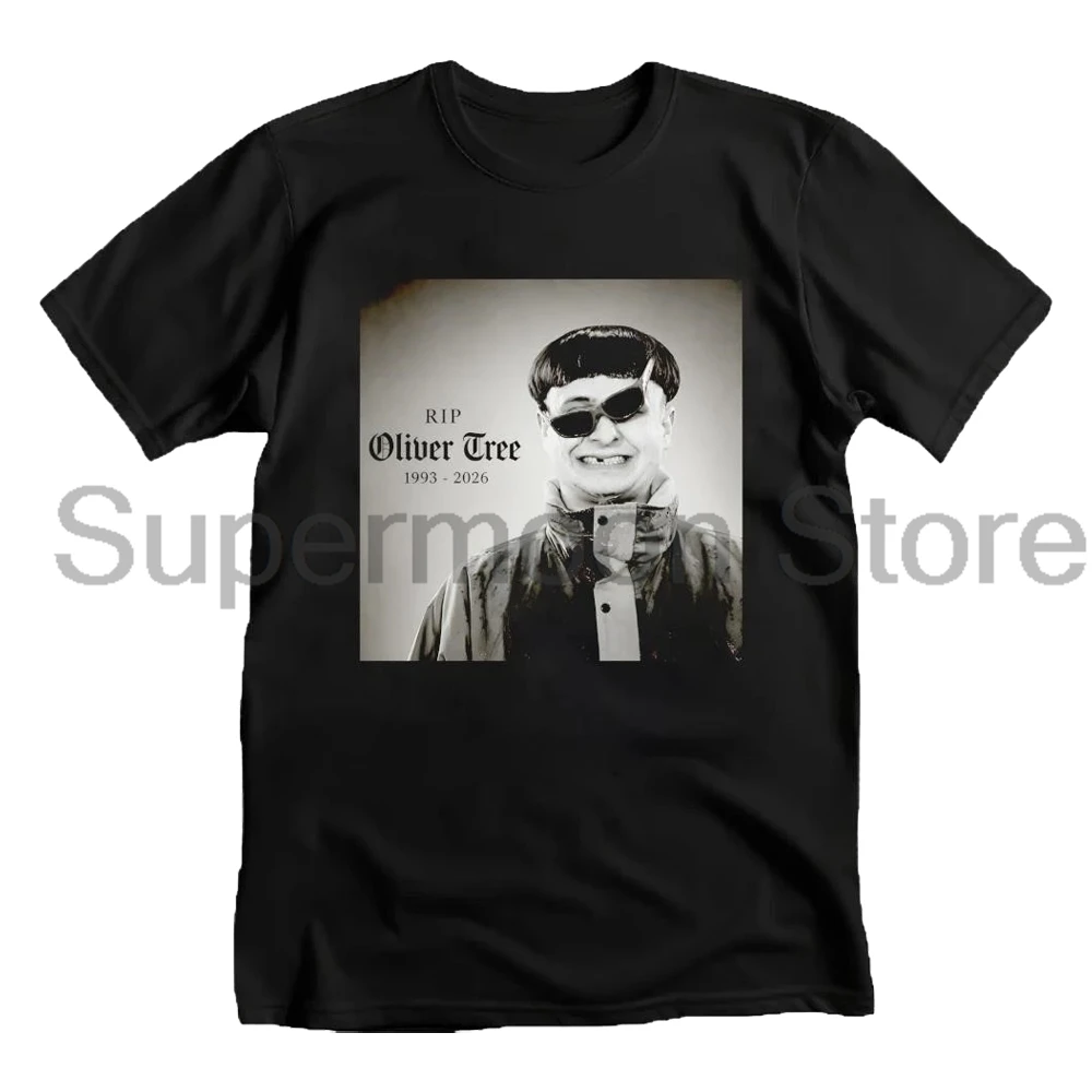 Rip Oliver Tree 1993-2026 Rest in Peace T-shirt Crewneck Short Sleeve Heavyweight Cotton Tee Women Men Streetwear Tops