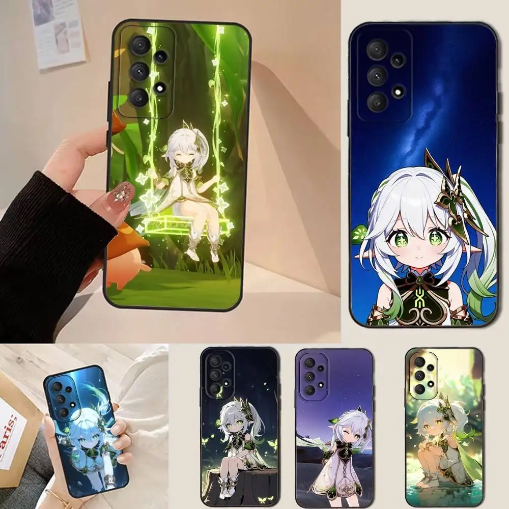 

G-Genshin Impact Nahida Phone Case For Samsung Galaxy A13,A21s,A22,A31,A32,A52,A53,A71,A80,Soft Black Shell