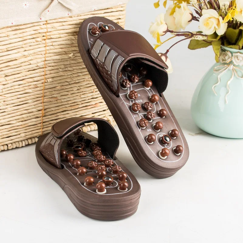 Foot Massage Acupuncture Slippers Acupoint Activation Reflexology Spring Magnetic Therapy Relieve Foot Pain Meridians Arthritis