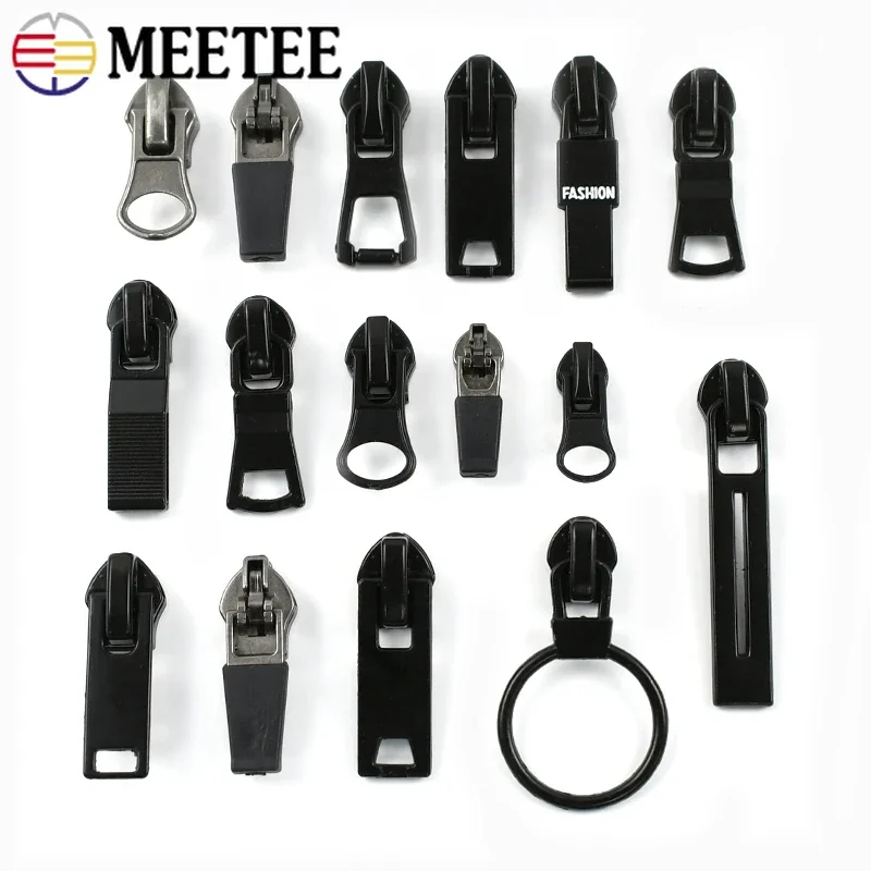 

10-50Pcs 3# 5# 8# 10# Waterproof Reverse Zipper Sliders for Nylon Zippers Jacket Tent Zip Puller Head Repair Sewing Accessories