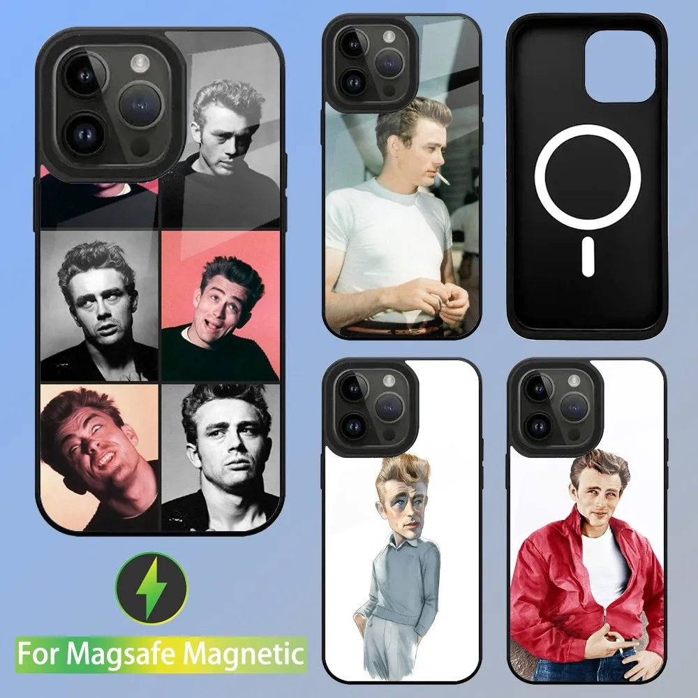 Классический винтажный Чехол для телефона J-James D-Dean для iPhone 15,14,13,12,11,Plus,Pro,Max Mini Magsafe, магнитная Беспроводная зарядка