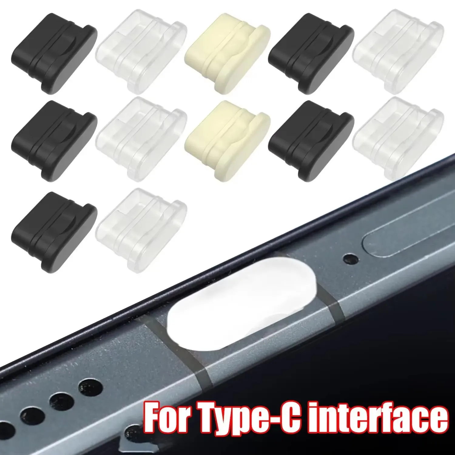 Type-C Charging Port Silicone Dust Plug Universal Typec Protective Cap for iPhone 17 16 Samsung Xiaomi Tablet Soft Flexible Cover