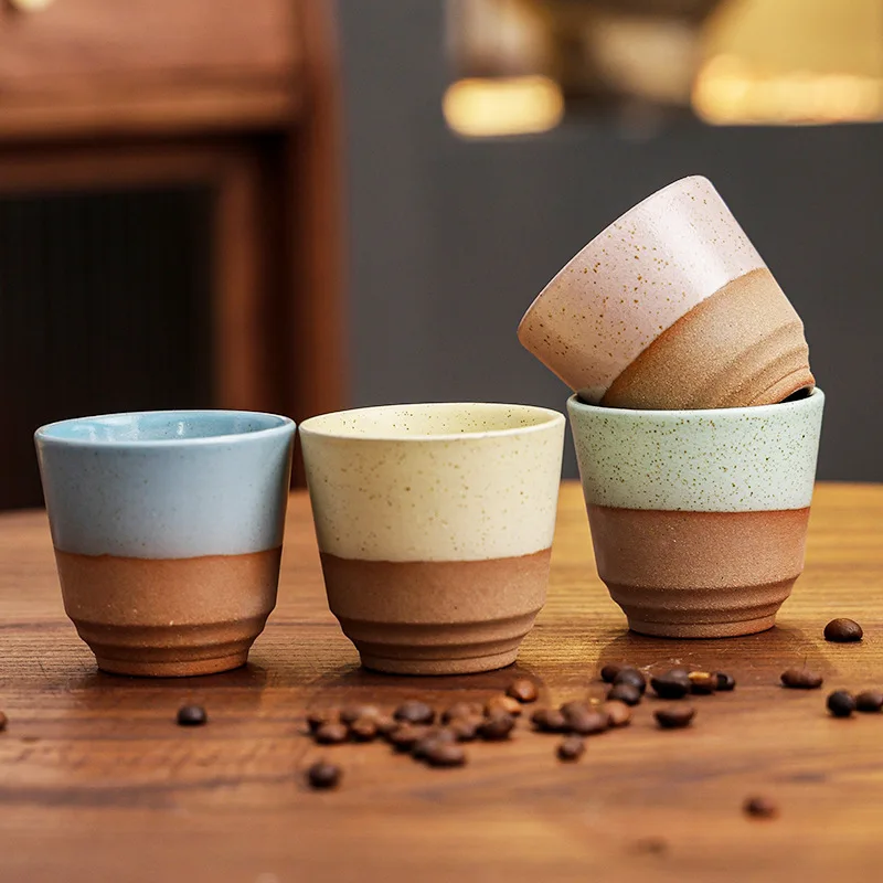 

Japanese Master Cup Middle Eastern Saudi Style Teacups Coarse Pottery Coffee Mugs Ceramic Retro Latte Cups Drinkware Coffeeware