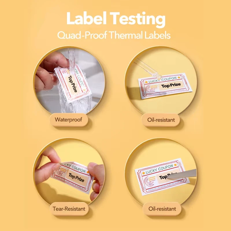 NIIMBOT B21 Mini Portable Printer Lottery Scratchcard Labels Water/Oil/Tear/Scratch Resistant Thermal Label B1 B3S