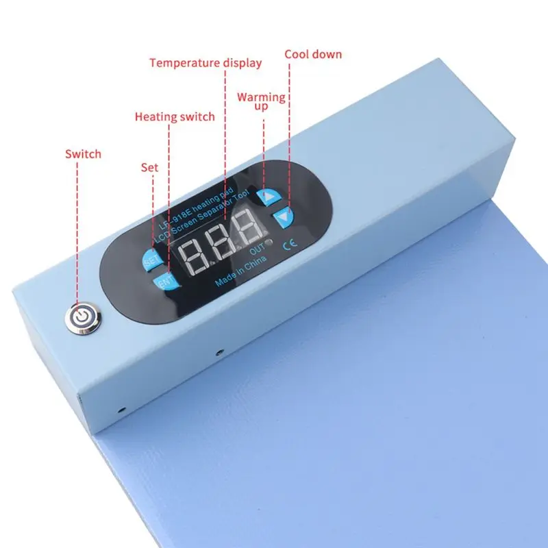 AS63-LF-918E Blue Screen Splitter Heating Stage Separating Tool For Phone PC Heating Pad EU Plug