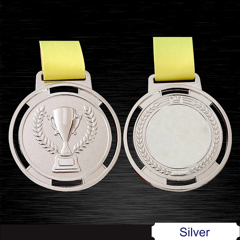 Sport Goud Zilver Koper Medaille Souvenir met lintriem Rugby Volleybal Hockey Honkbal Basketbal Voetbal Competitieprijs