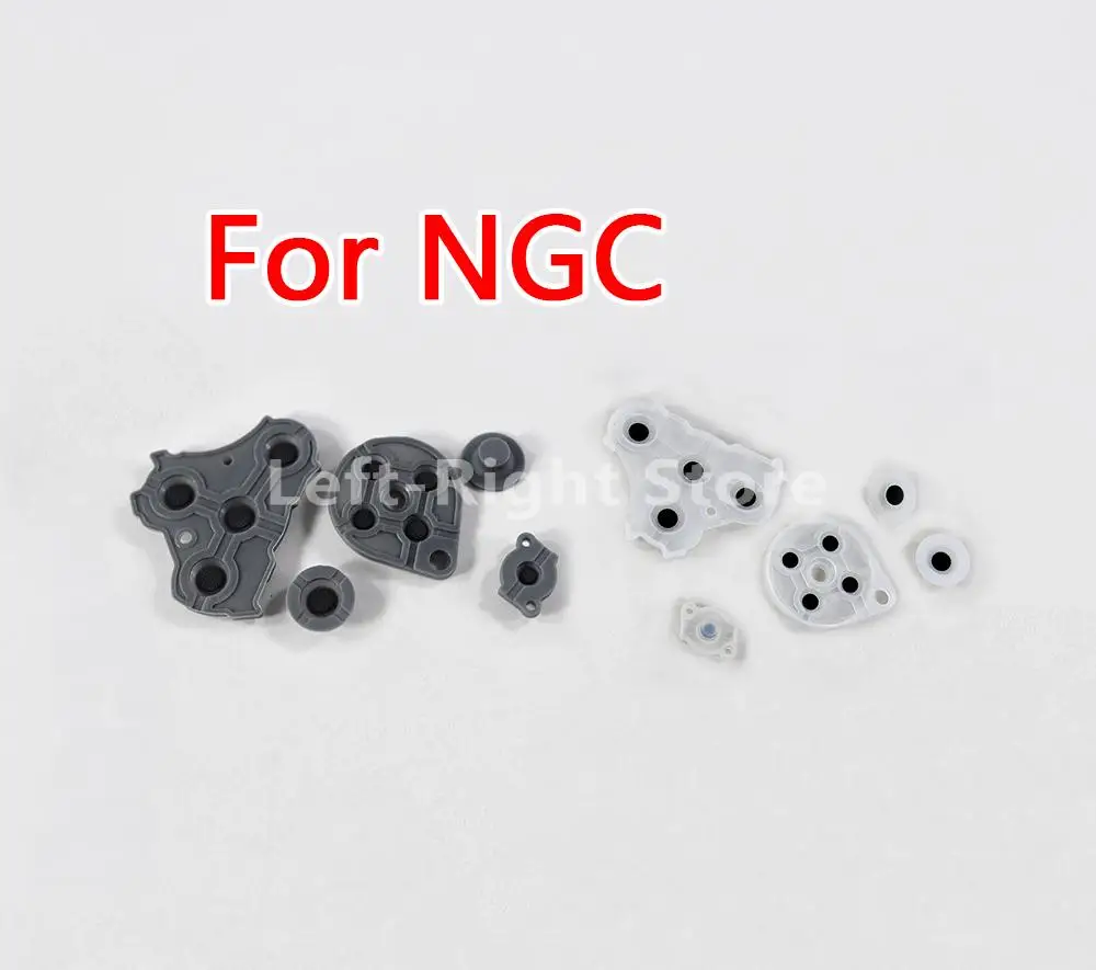 2 juegos para Nintendo GameCube, botones adhesivos conductores, almohadilla de silicona de contacto de goma, botón d-pad para controlador de juego NGC