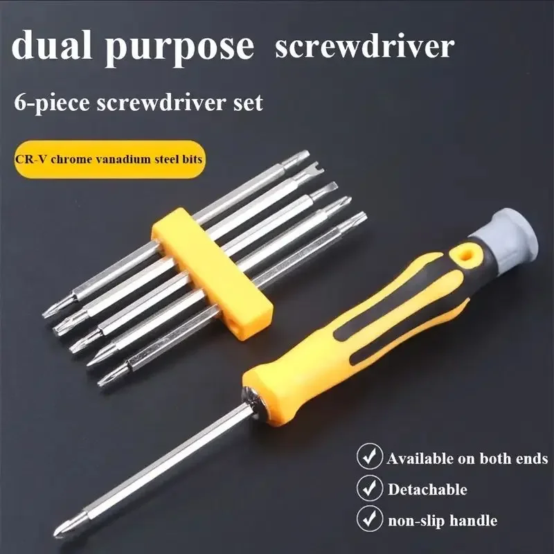 Multifunctional Screwdriver Set (6 Bits and 1 Screwdriver Handle), Precision Dual-Purpose Screwdriver Set, 12 Kinds of Screwdriv