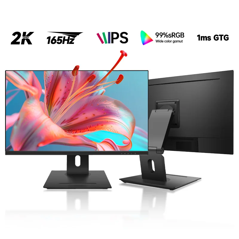 حار بيع 27 بوصة 170 هرتز 2560x1440 2K HDR IPS شاشة الكمبيوتر QHD كامل HD 16:9 300cd/ ㎡   سطوع الكمبيوتر المكتبي للألعاب DP