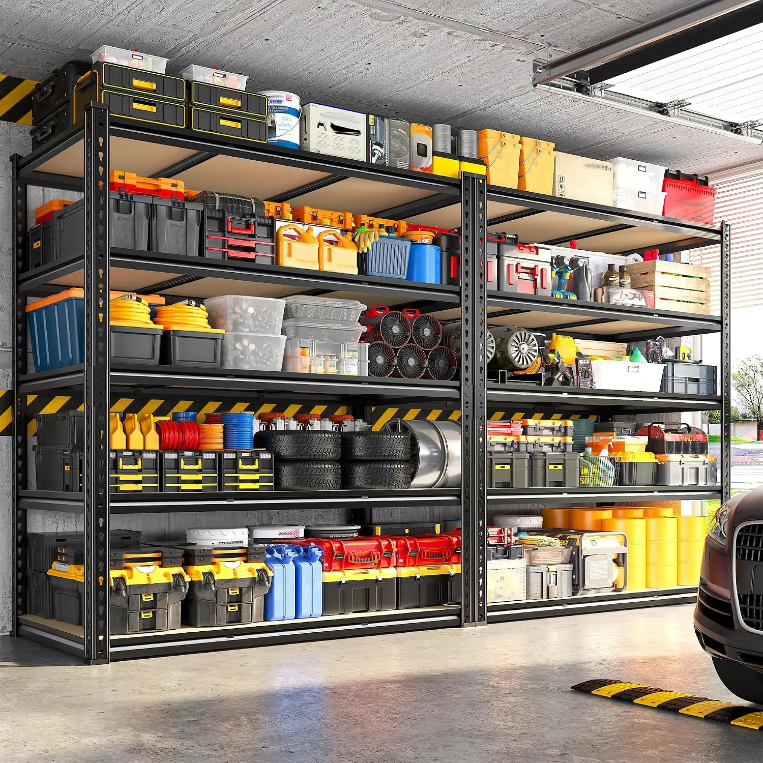 ^3080LBS Garage Shelving for Warehouse, 5 Tier Heavy Duty Shelving | 48