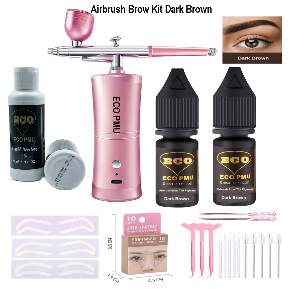 New Arrival Professional Kit Eyebrow Airbrush Brow Pigment for Hybrid Dye&Tint