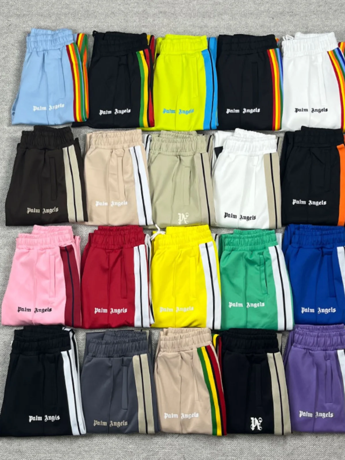 Palm Palm Angel Casual Pants for Men and Women, High Street Straight Pants, Sports Trousers, Color Angels, Rainbow, Spring