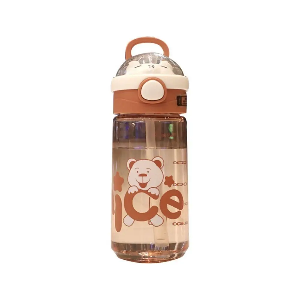 Creative Transparent Plastic Water Bottle Portable Plastic Portable Sport Tea Cup 550/650ml Cute Kids Water Bottle Kitchen Tools