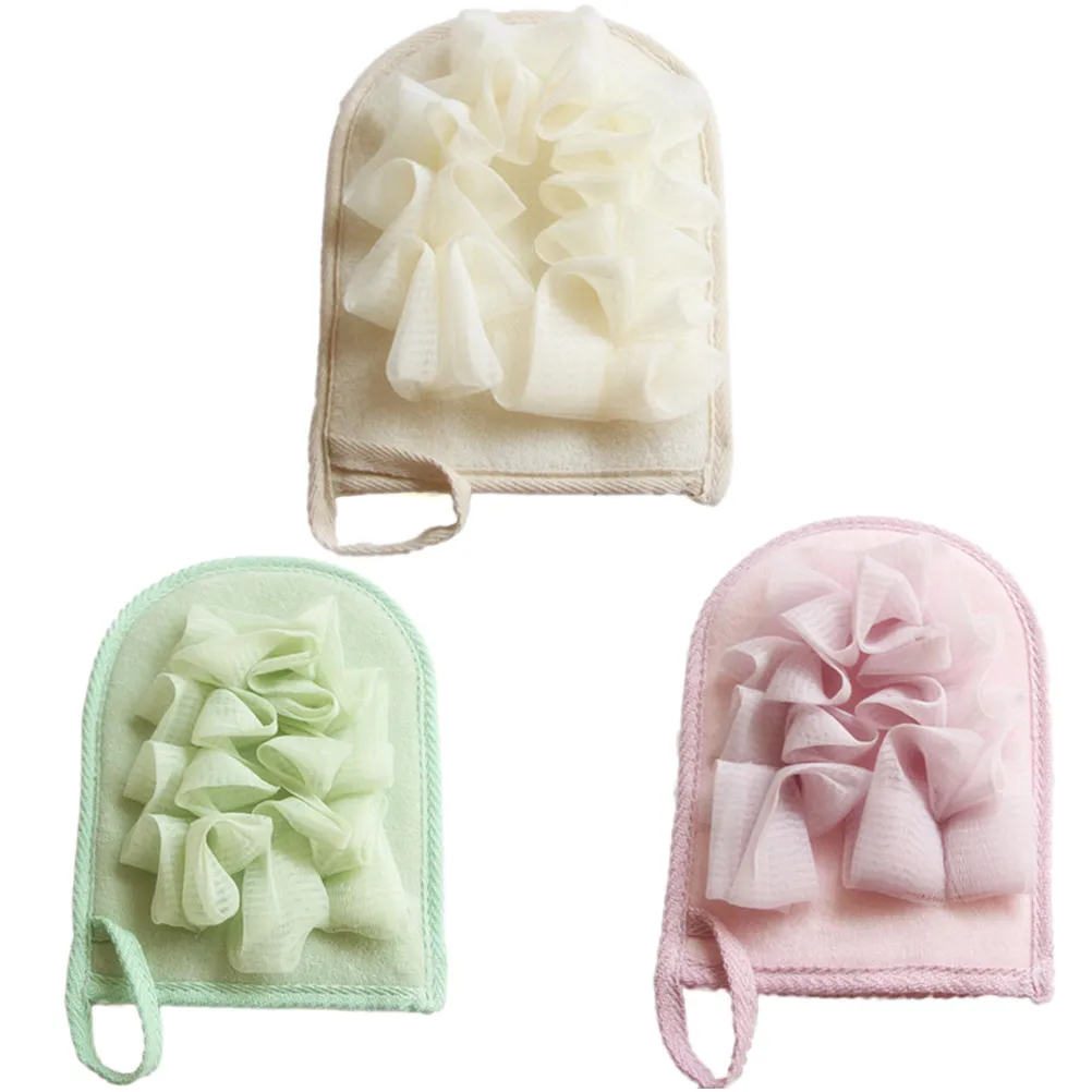 Ultra Light Washable Bath Pouf Mesh Sponge Creates Massive Lather for Smooth Skin Cleansing Blackhead Removal Shower Tool