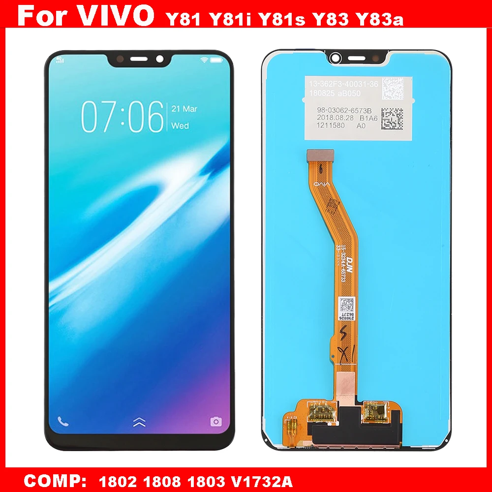 

6,22-дюймовый ЖК-экран для VIVO Y81 Y81i Y81s Y83 Y83a 1802 1808 1803 V1732A ЖК-дисплей с дигитайзером сенсорного экрана полная сборка