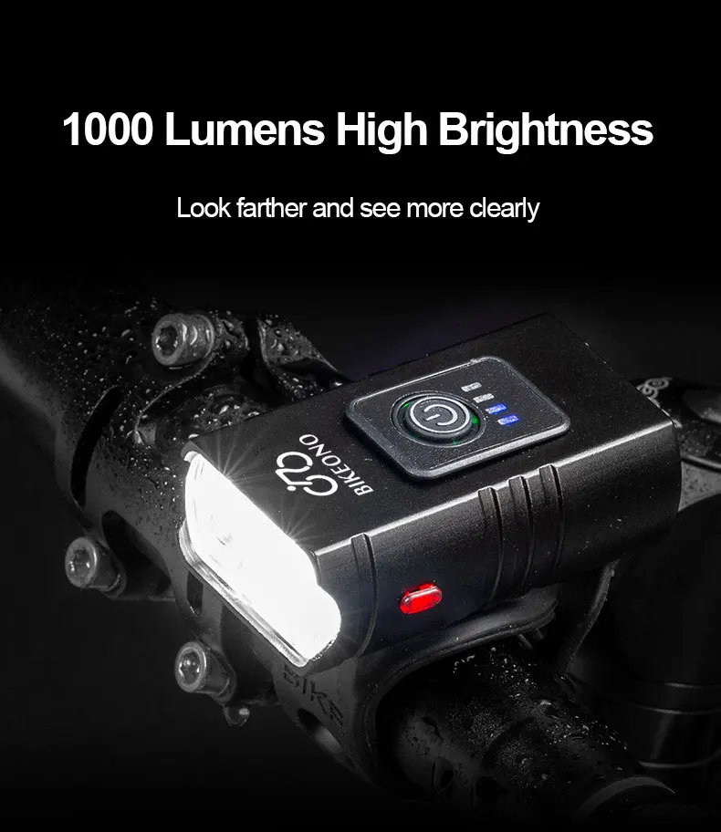 Front Rear Bicycle Light T6 LED Front MTB Mountain Bicycle Lamp Front And Back Bike Headlight Flashlight Cycling Scooter tail