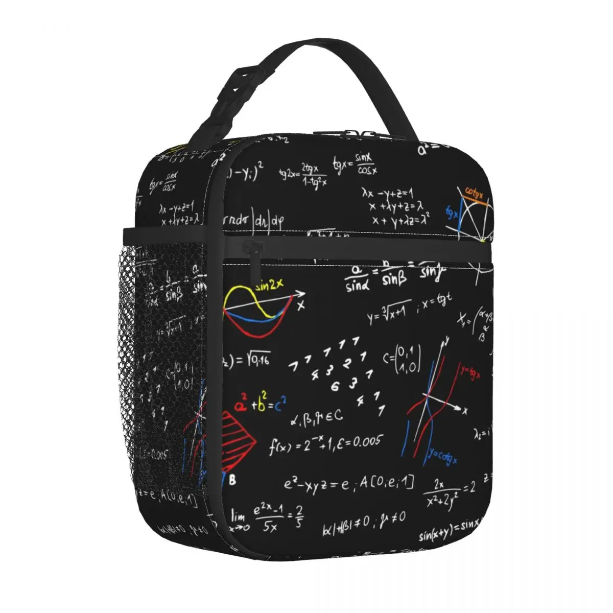 Geek Physics Equations Insulated Lunch Bag for Women Resuable Math Science Teacher Geometric Gift Thermal Cooler Lunch Box