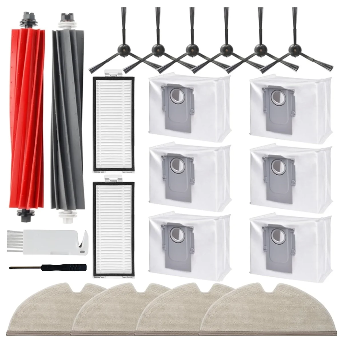

FNJK-For Roborock Q8 Max Q8 Max+ Q5 Pro Q5 Pro+ Replacement Parts Accessories Main Side Brush Hepa Filter Mop Dust Bag