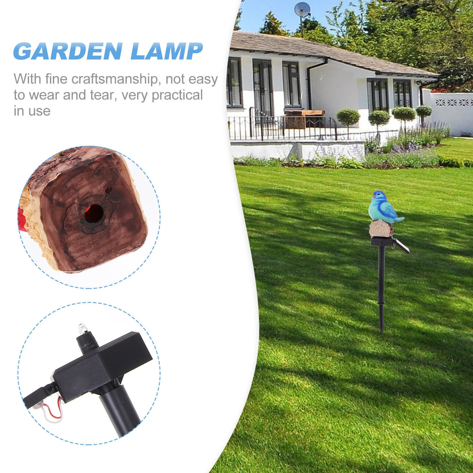 

Garden Light LED Thrush Decorative Lawn Yard Landscape Courtyard Resin Night Outdoor